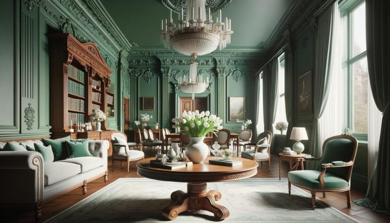 Color Verde Petrolio: Pareti, Abbinamenti E Arredamento 10 Scegli un colore verde petrolio per le pareti e abbinalo con arredamento in legno scuro