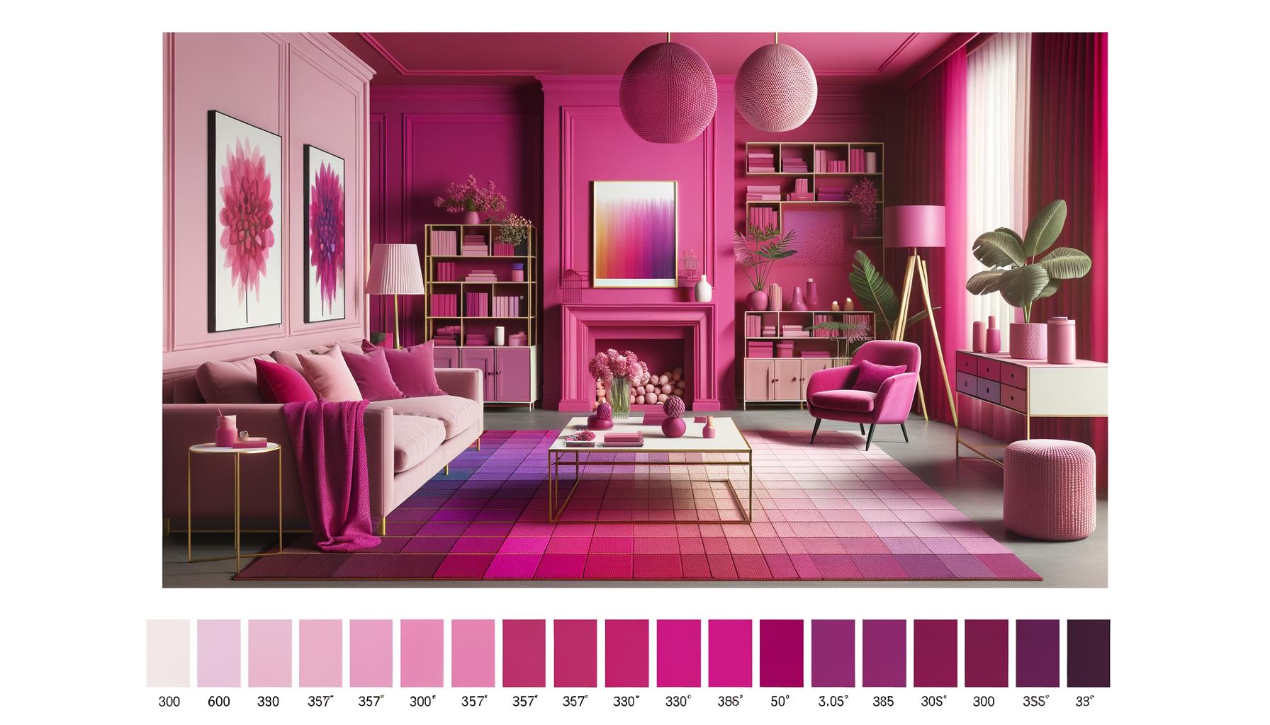Abbinare il colore magenta a tonalit vicine per un arredamento moderno e accattivante.
