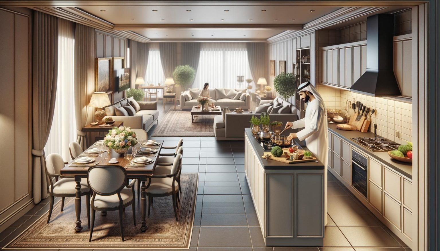 Open Space Cucina Soggiorno Rettangolare: Spazi E Arredi | GrafiWebArt